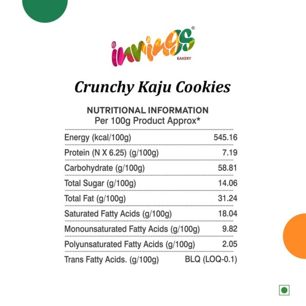Crunchy Kaju Cookies Innings Bakery
